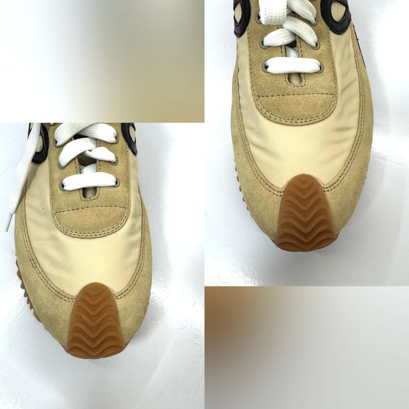 LOEWE 拼接麂皮尼龍運動鞋 592306 #40-5