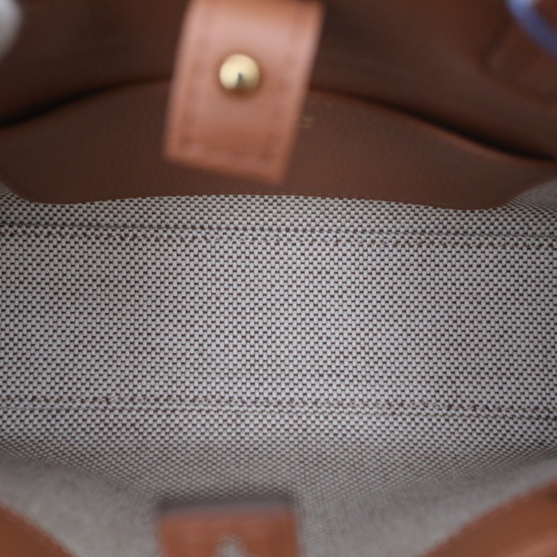 DELVAUX 棕色牛皮金扣TempeteMINI單肩包-5