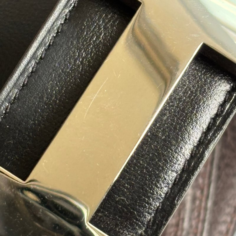 ::HERMES:: Constance皮帶釦 & 黑x咖雙面皮腰帶90公分 寬度3.8-4