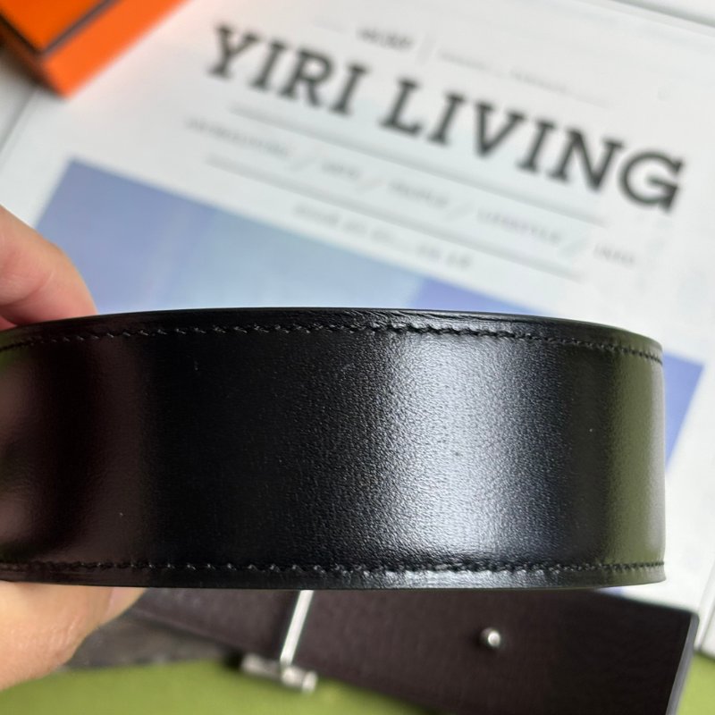 ::HERMES:: Constance皮帶釦 & 黑x咖雙面皮腰帶90公分 寬度3.8-10