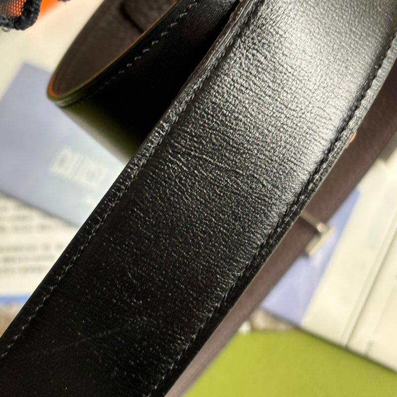 ::HERMES:: Constance皮帶釦 & 黑x咖雙面皮腰帶90公分 寬度3.8-12