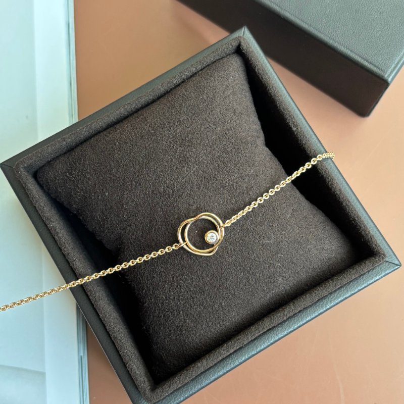 ::HERMES:: Vertige Coeur 愛心單鑽18k 玫瑰金手鏈-2
