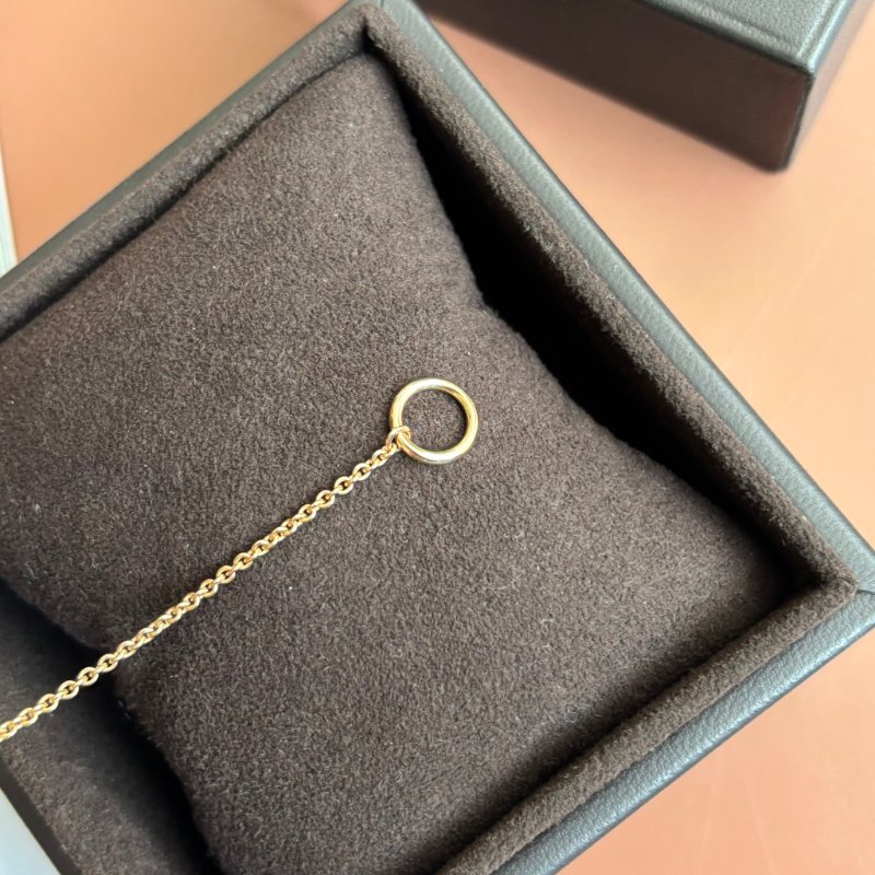::HERMES:: Vertige Coeur 愛心單鑽18k 玫瑰金手鏈-4