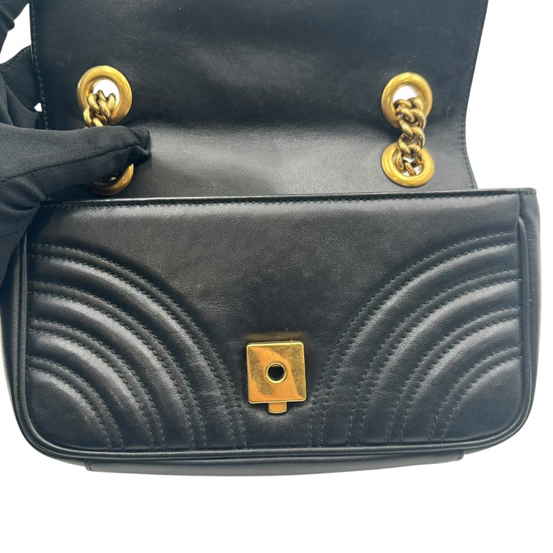 【美收精品】Gucci 黑色肩背包 C-485【隔月月中將轉賣至日本 上架期限30天】-6
