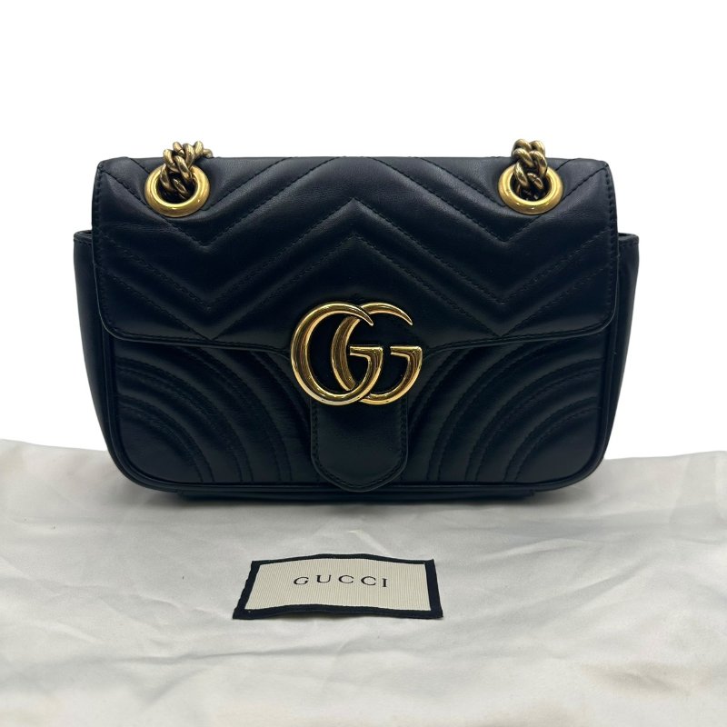 【美收精品】Gucci 黑色肩背包 C-485【隔月月中將轉賣至日本 上架期限30天】-13