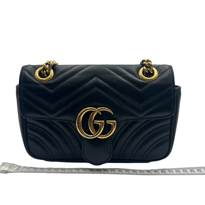 【美收精品】Gucci 黑色肩背包 C-485【隔月月中將轉賣至日本 上架期限30天】-14