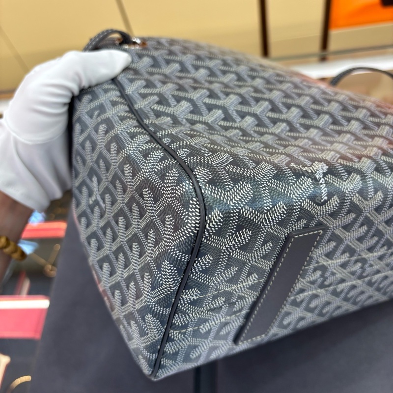 99新Goyard/戈雅 tote托特包老花滿印翻蓋開合單肩 帆布拼皮 手提包 小號 女款 尺寸約 31*13*22-5