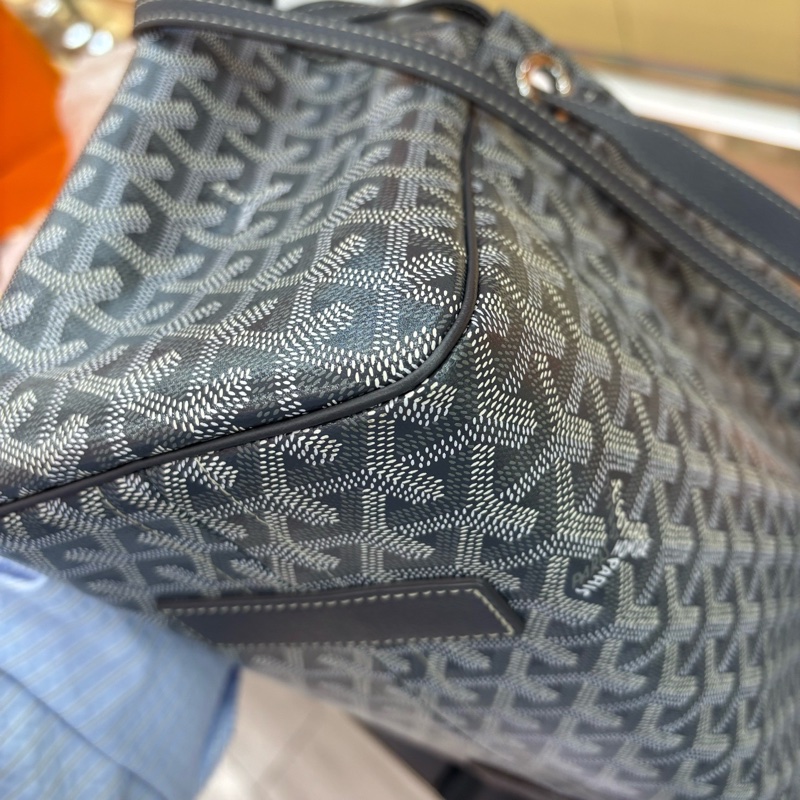 99新Goyard/戈雅 tote托特包老花滿印翻蓋開合單肩 帆布拼皮 手提包 小號 女款 尺寸約 31*13*22-6