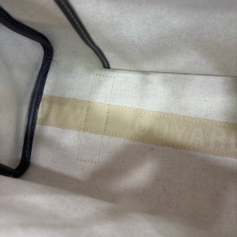 99新Goyard/戈雅 tote托特包老花滿印翻蓋開合單肩 帆布拼皮 手提包 小號 女款 尺寸約 31*13*22-11