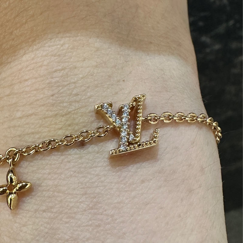 LV Iconic LV logo鑲鑽手鍊M00587-1