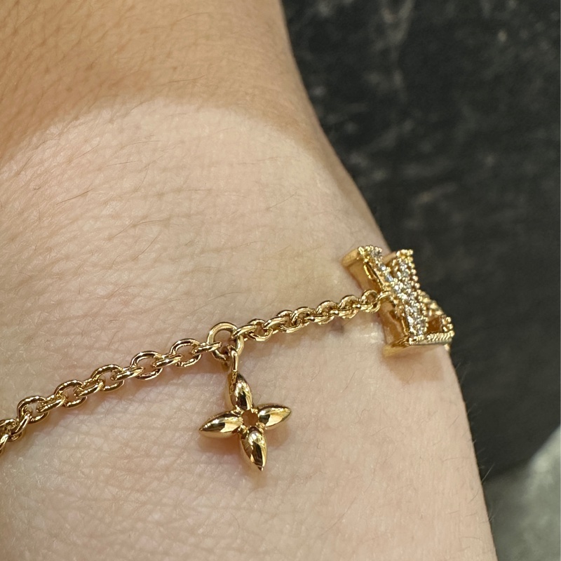 LV Iconic LV logo鑲鑽手鍊M00587-2