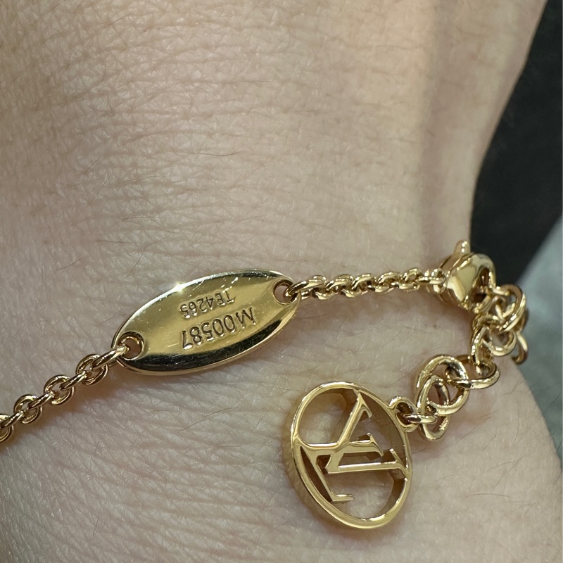 LV Iconic LV logo鑲鑽手鍊M00587-5