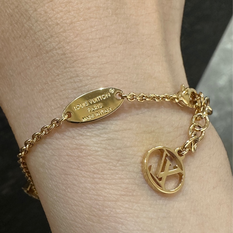 LV Iconic LV logo鑲鑽手鍊M00587-6