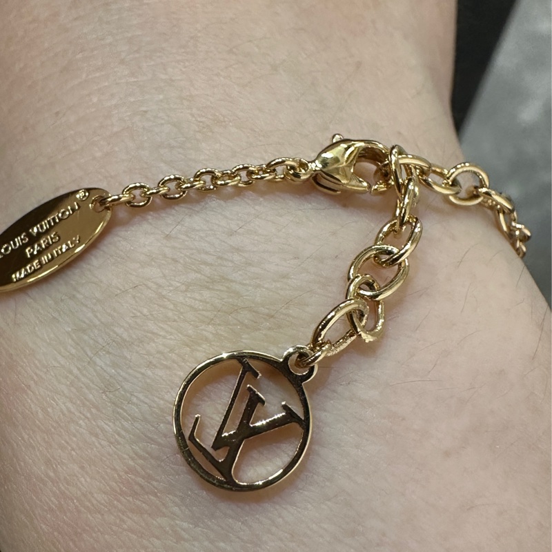 LV Iconic LV logo鑲鑽手鍊M00587-7