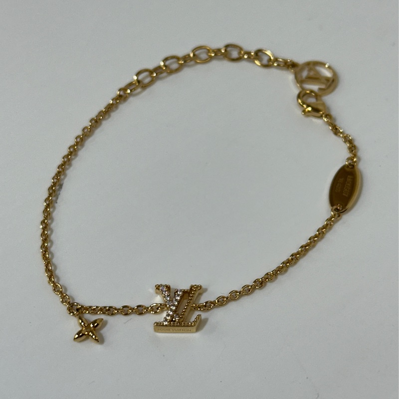 LV Iconic LV logo鑲鑽手鍊M00587-8