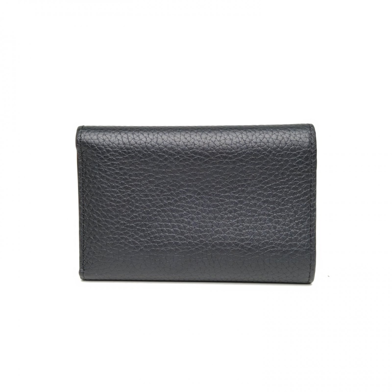 LOUIS VUITTON 黑色牛皮2019Capucines短款錢包-2