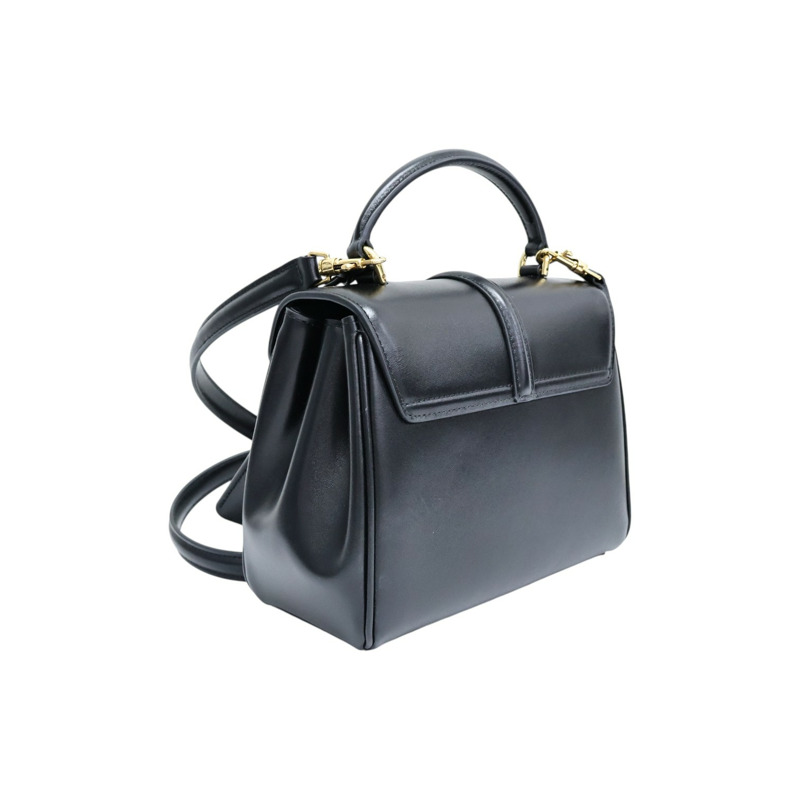 黑色皮革 Mini 16 兩用包【CELINE 賽琳】-1