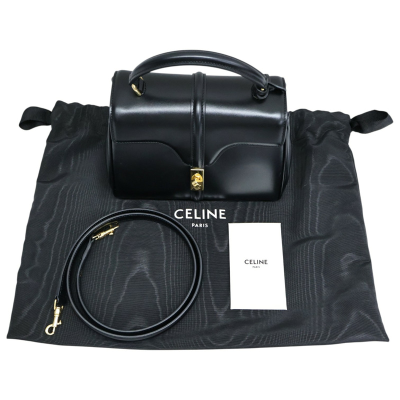 黑色皮革 Mini 16 兩用包【CELINE 賽琳】-13