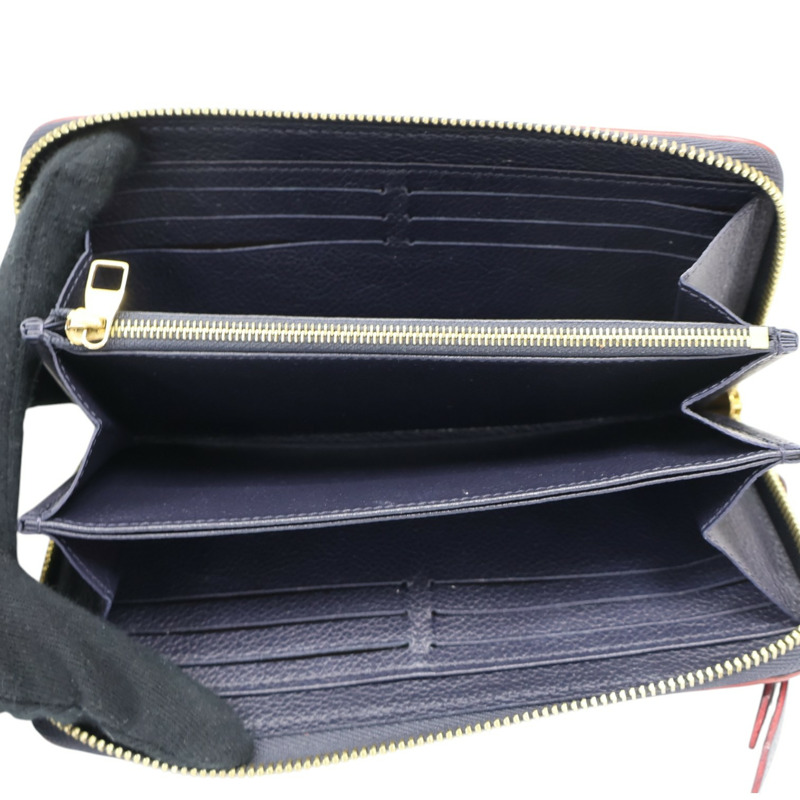 藍色 原花 牛皮 壓紋 Zippy Wallet 拉鍊 長夾【LOUIS VUITTON LV 路易威登】 M62121-2