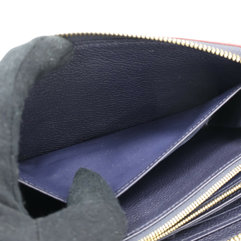 藍色 原花 牛皮 壓紋 Zippy Wallet 拉鍊 長夾【LOUIS VUITTON LV 路易威登】 M62121-3