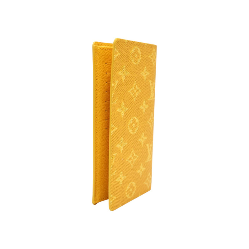 黃色 原花 Heritage 帆布 Carteira Brazza 兩折 長夾【LOUIS VUITTON LV 路易威登】 M12656-1