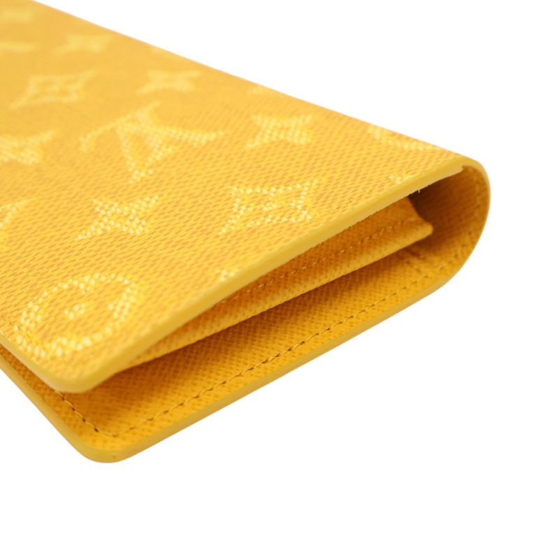 黃色 原花 Heritage 帆布 Carteira Brazza 兩折 長夾【LOUIS VUITTON LV 路易威登】 M12656-10