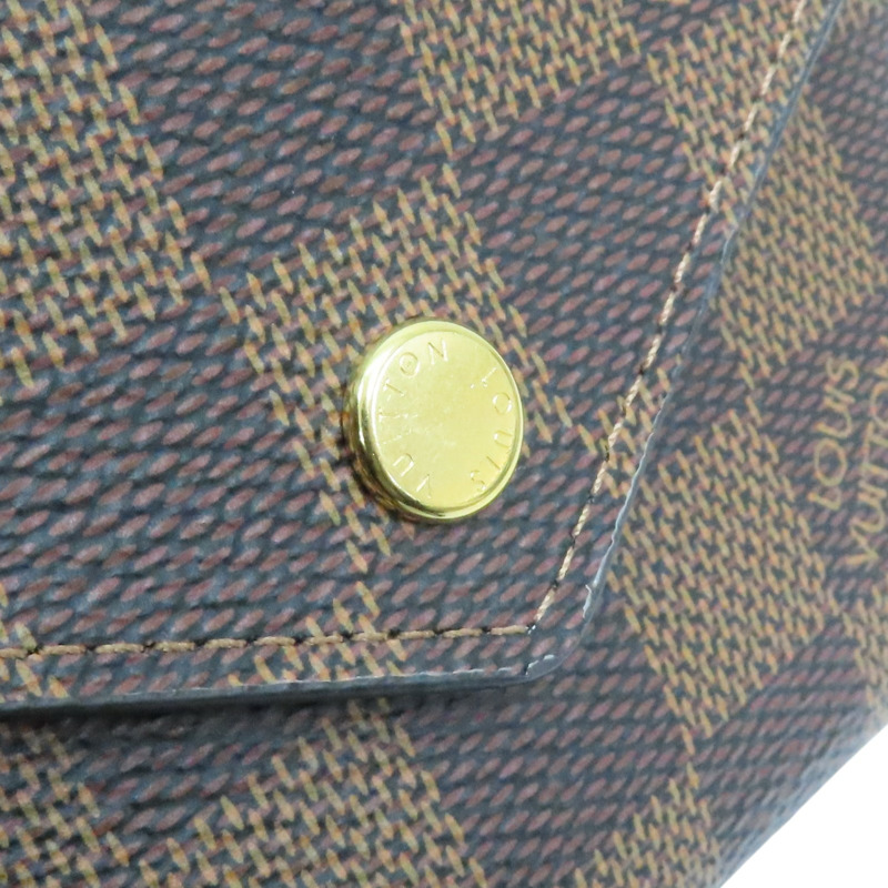 粉/棕色 棋盤格帆布 Victorine 三折短夾【LOUIS VUITTON LV 路易威登】 N61700-8