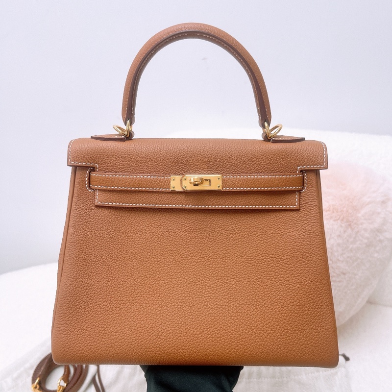 閒置 Hermes kelly 25 金棕金釦 U-1