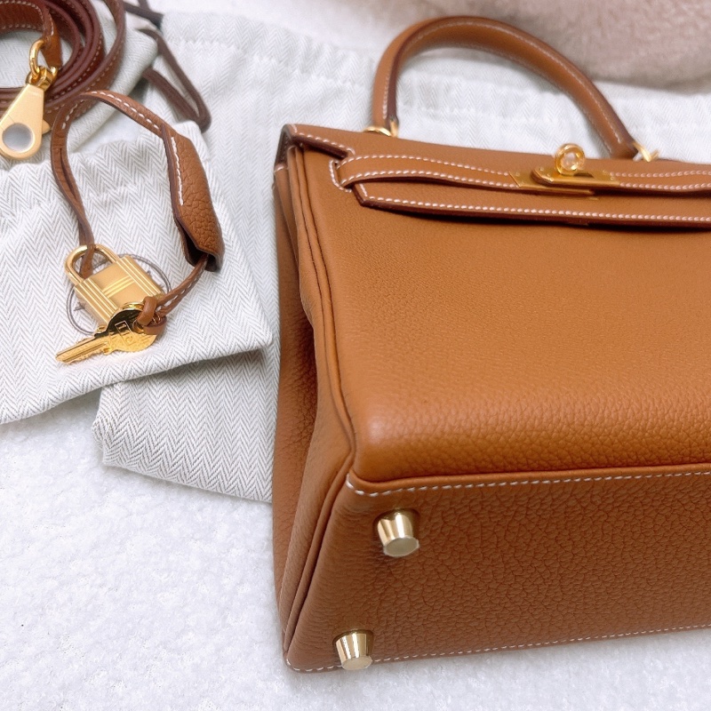 閒置 Hermes kelly 25 金棕金釦 U-4