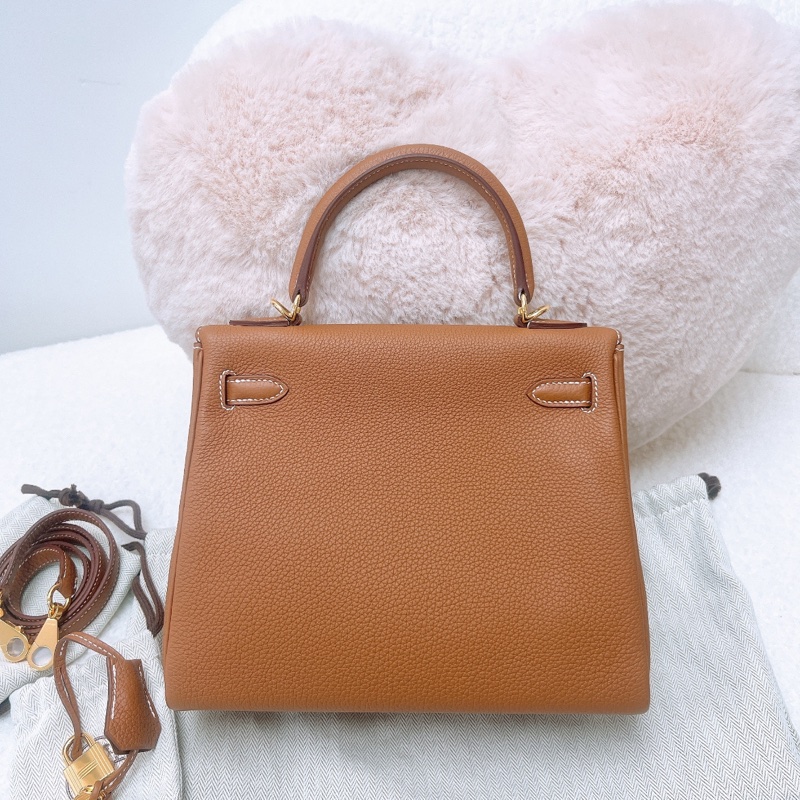 閒置 Hermes kelly 25 金棕金釦 U-6