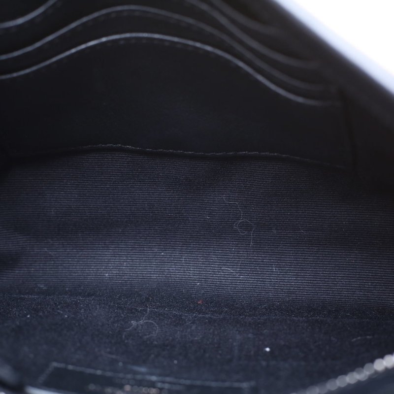 SAINT LAURENT NikibabyMini19D扣黑色牛皮黑扣肩背包-2