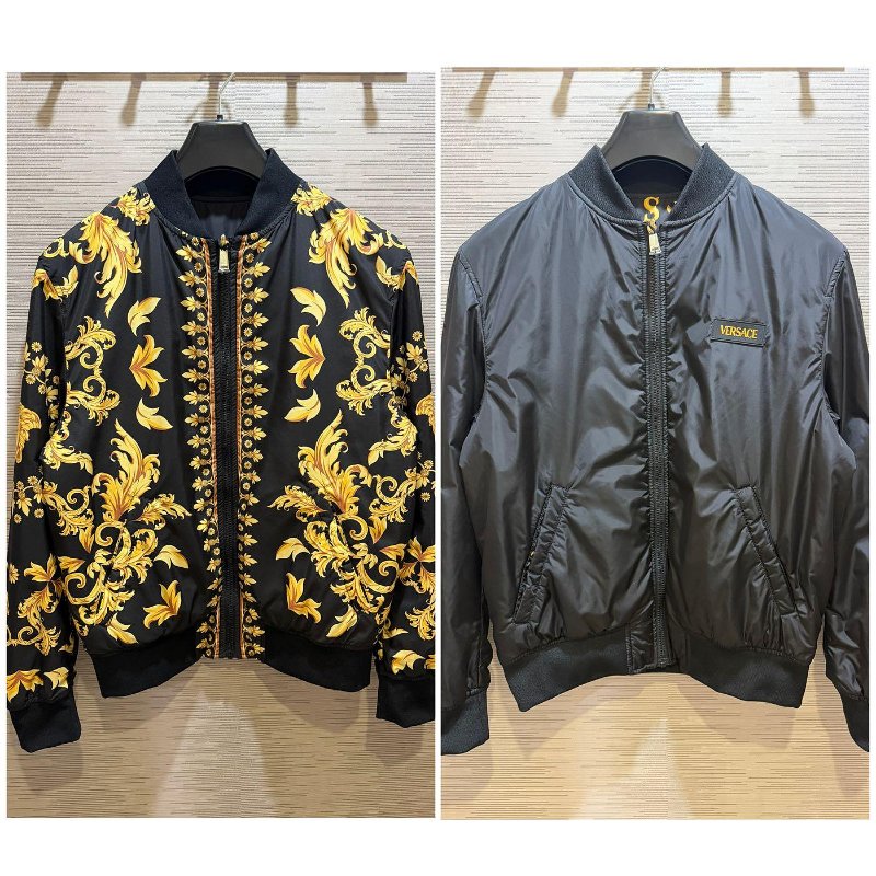 💎Han's house精品服飾💎VERSACE 凡賽斯 頂級黑牌 雙面 外套-6