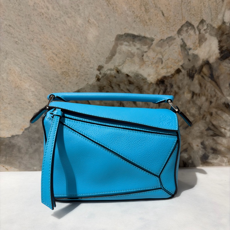 LOEWE 松石綠牛皮Mini Puzzle-0