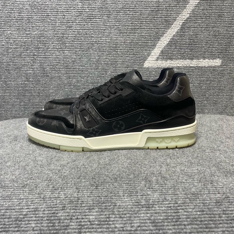 Louis Vuitton路易威登 黑灰老花trainer板鞋42碼🧡-0