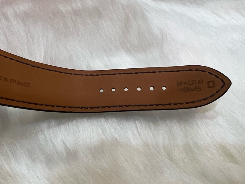 Hermes H hour 稀有級 深藍色鱷魚錶帶 滿H鑽錶-5