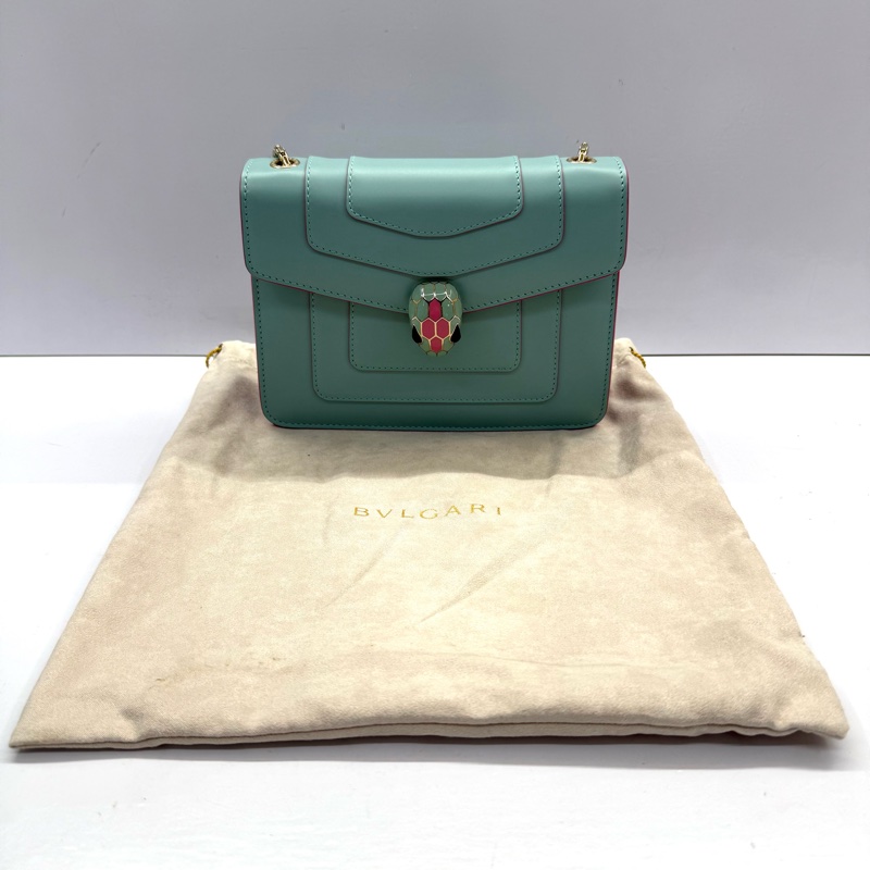 BVLGARI 寶格麗 薄荷綠SERPENTI 斜背包-2