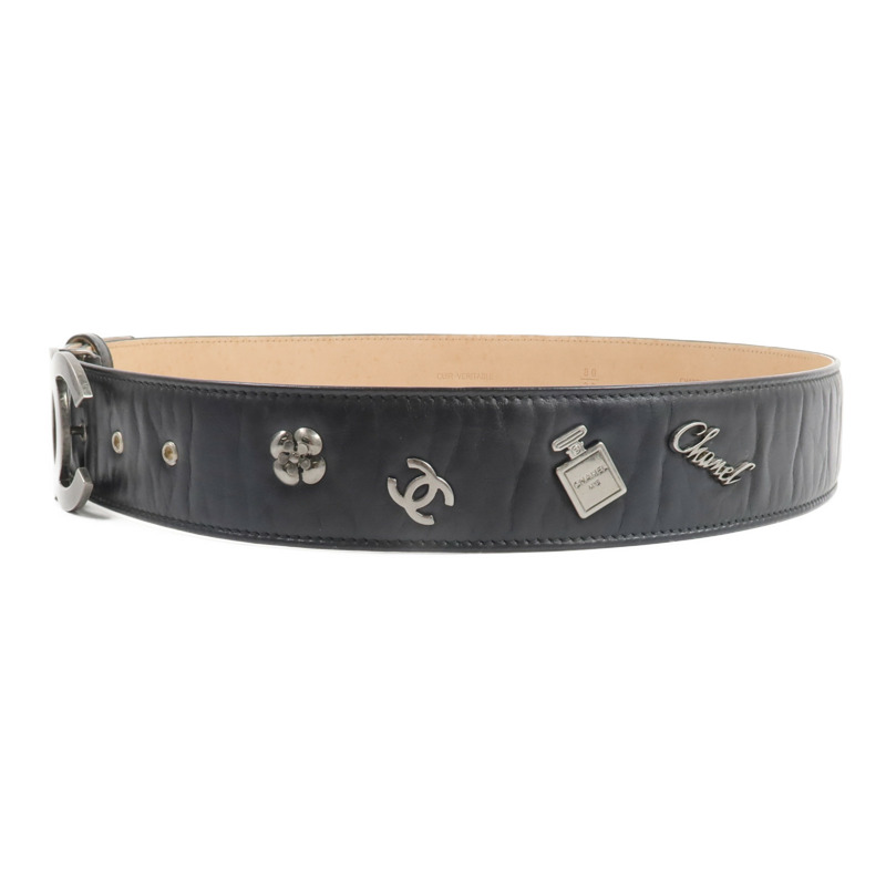 CHANEL 牛皮皮革Belt皮帶-1