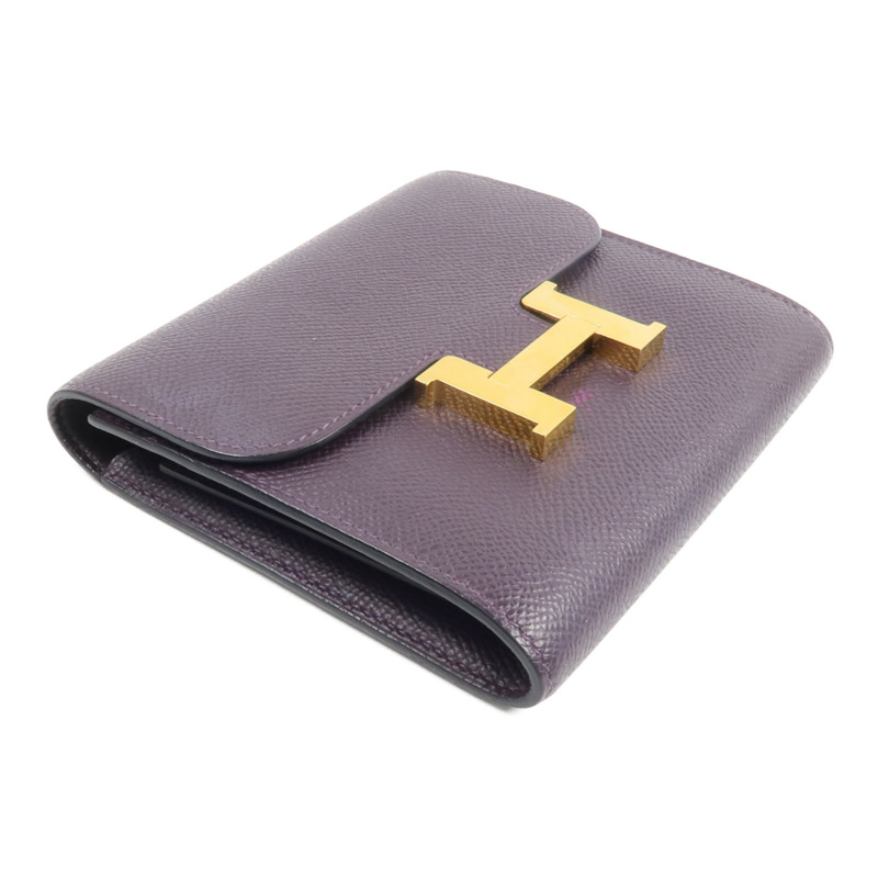 HERMES Epsom皮革Constance Wallet錢包Raisin-3