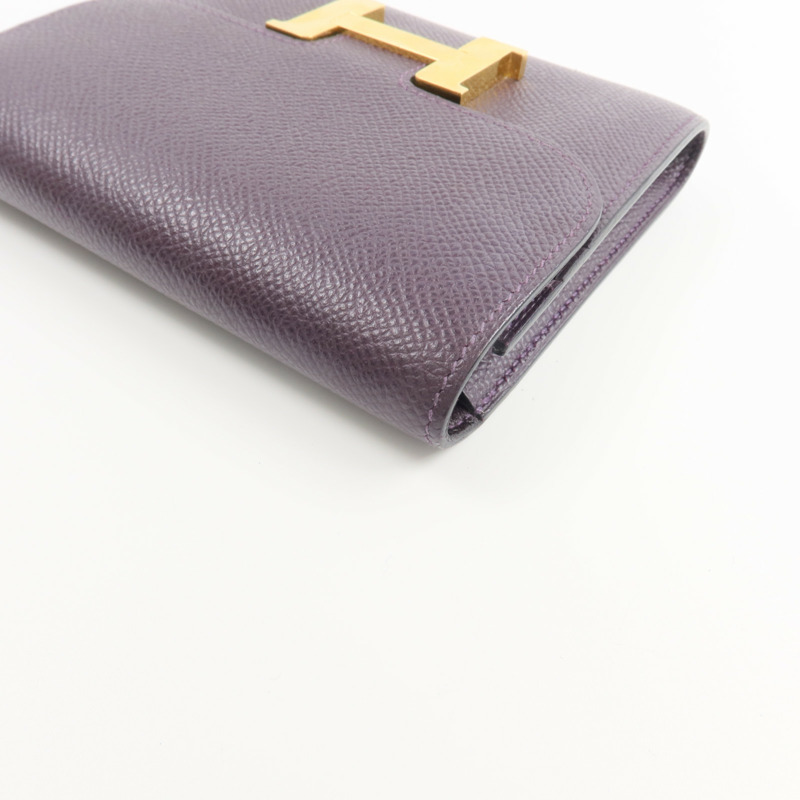 HERMES Epsom皮革Constance Wallet錢包Raisin-13