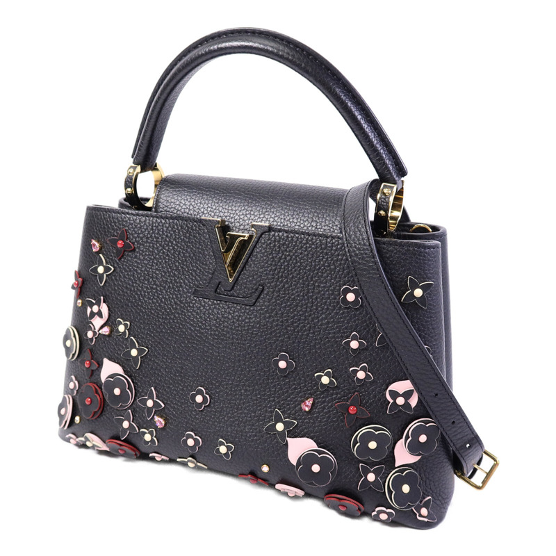 LOUIS VUITTON Taurillon Capucines MM手挽肩背兩用袋-2