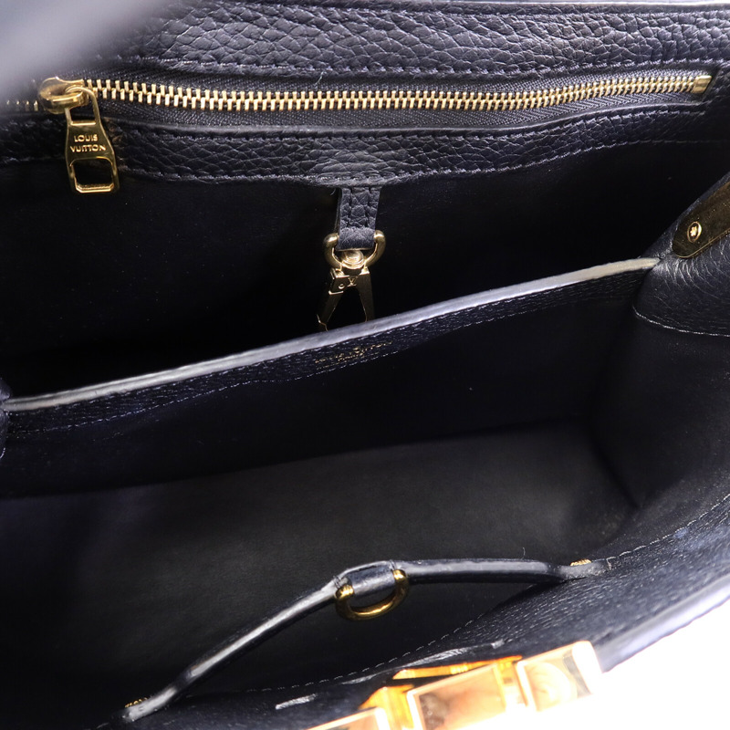 LOUIS VUITTON Taurillon Capucines MM手挽肩背兩用袋-4