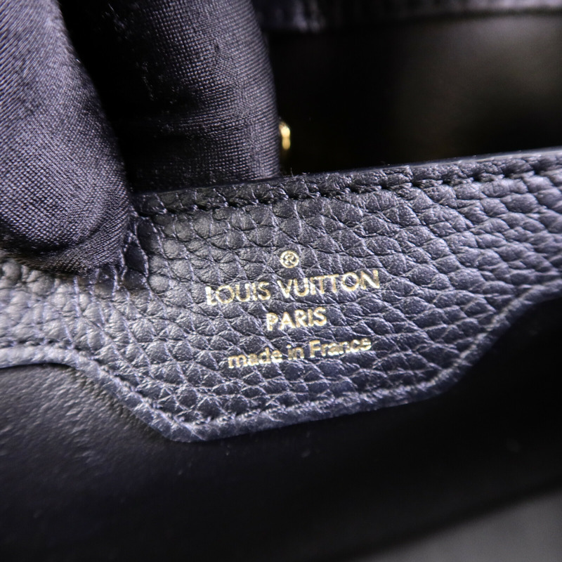 LOUIS VUITTON Taurillon Capucines MM手挽肩背兩用袋-5