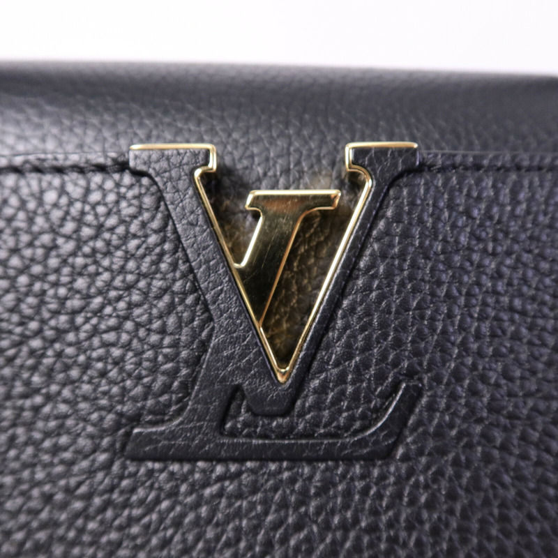 LOUIS VUITTON Taurillon Capucines MM手挽肩背兩用袋-6