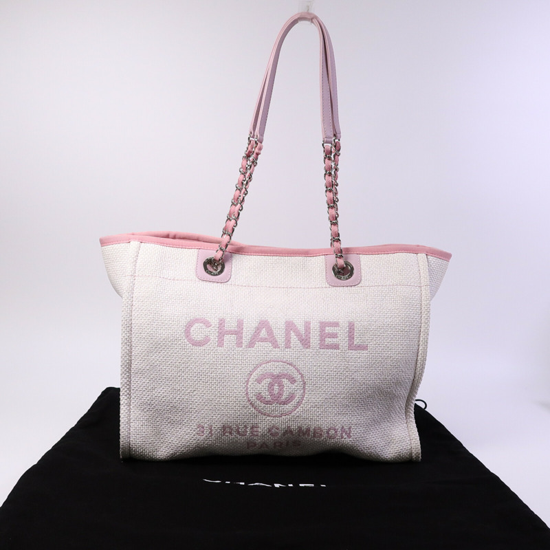 CHANEL 帆布Deaville Medium Tote手挽袋-8