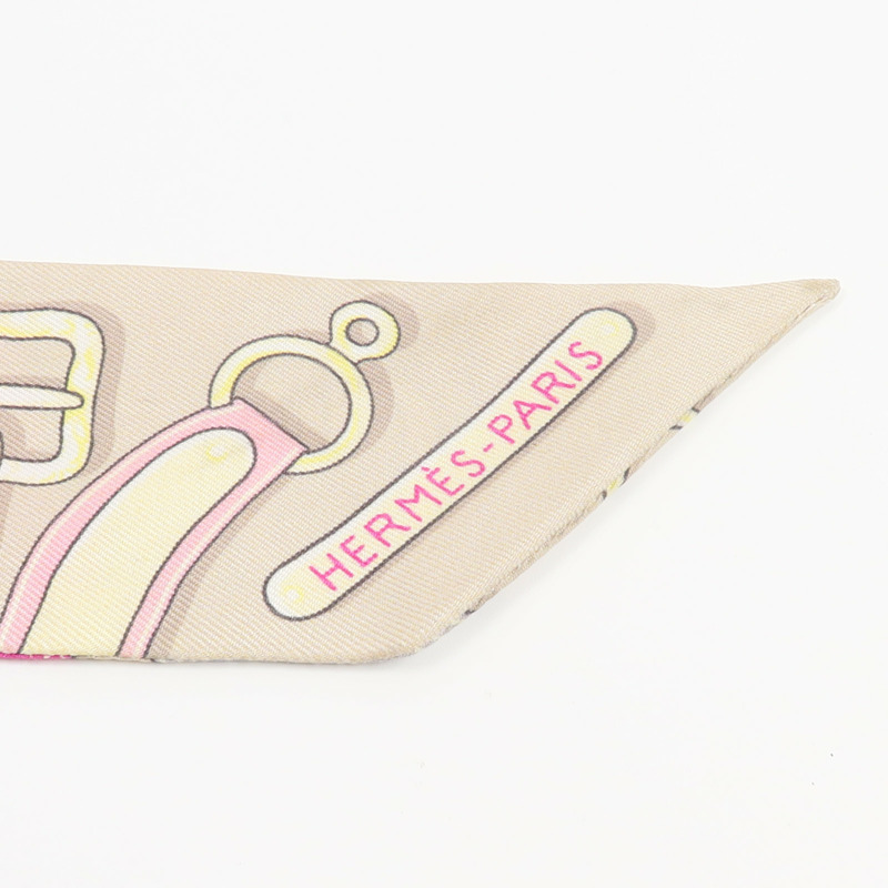HERMES 絲質Twilly絲巾-4
