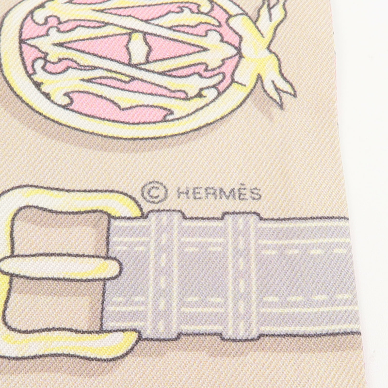 HERMES 絲質Twilly絲巾-5