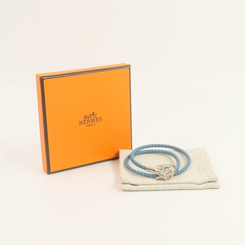HERMES Swift皮革Glenan Double Tour Bracelet手帶-9