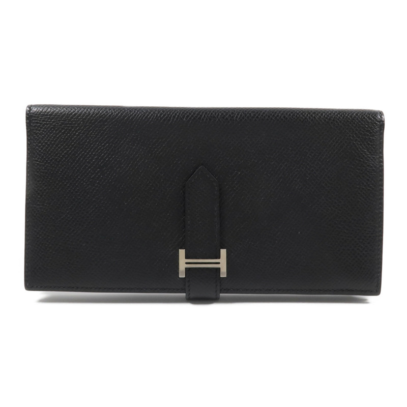 HERMES Epsom皮革Bearn Long Wallet長錢包Noir-2