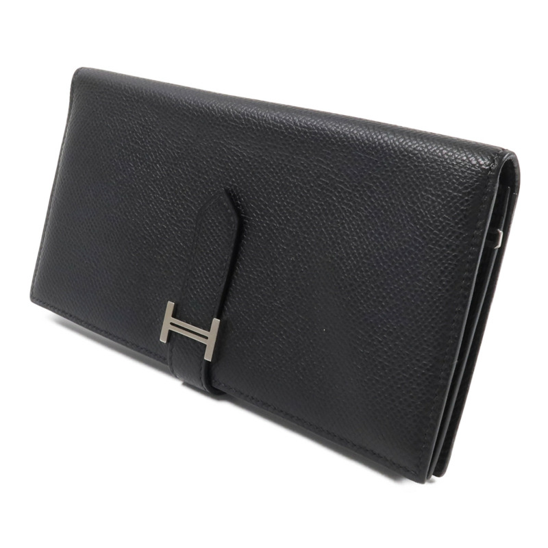 HERMES Epsom皮革Bearn Long Wallet長錢包Noir-3