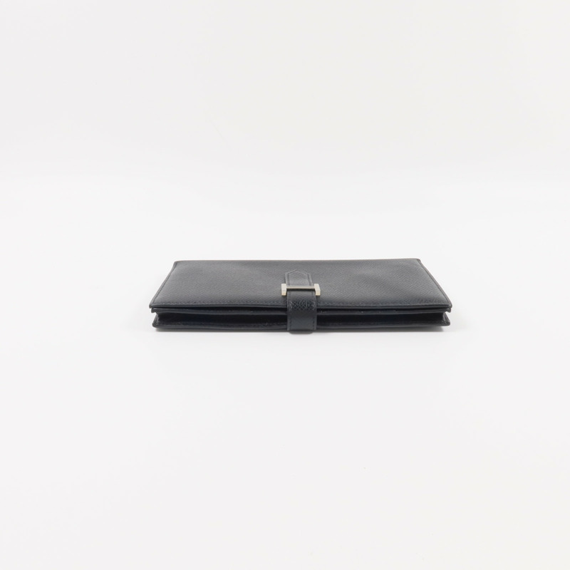 HERMES Epsom皮革Bearn Long Wallet長錢包Noir-7